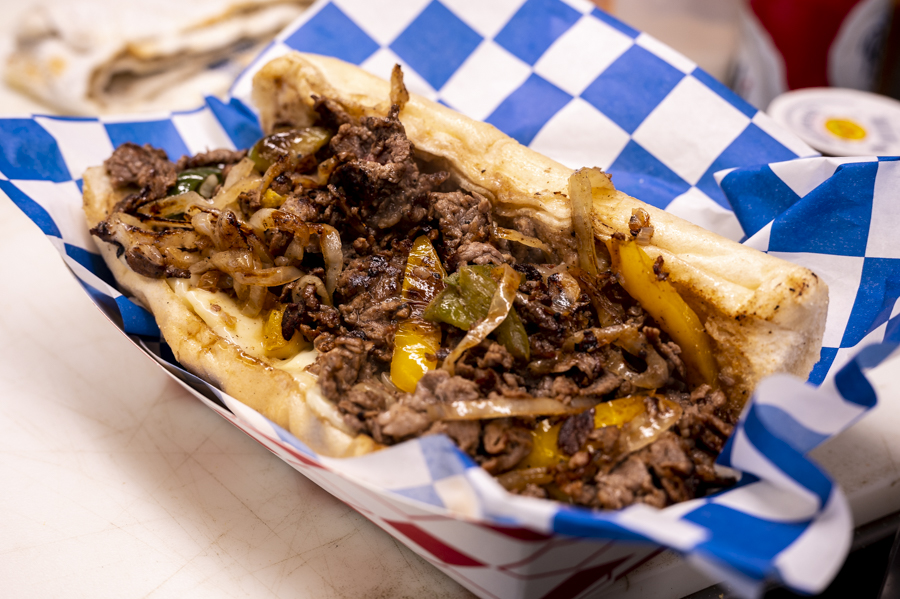 Our hand-carved ribeye cheesesteak